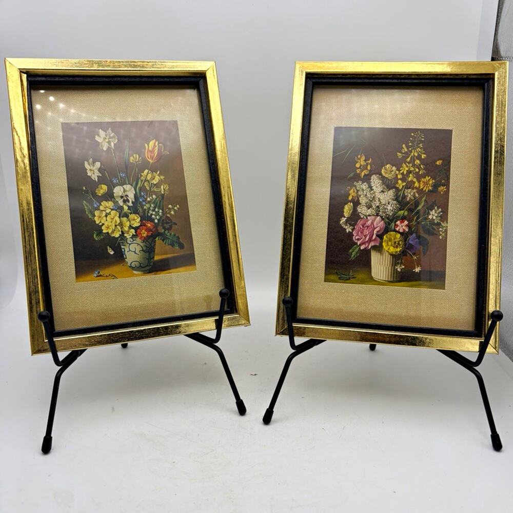Intercraft Industries 8x10 Gold & Black Wood Frame Matted Clear Glass Hanging